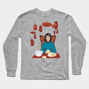 Lady in chinese restaurant Long Sleeve T-Shirt